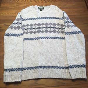 Eddie Bauer Heritage 100% wool sweater.  Oatmeal color. Men’s size XXL
